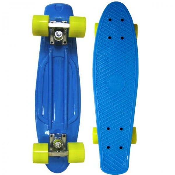 Скейтборд Ecobalance - синий с желтыми колесами